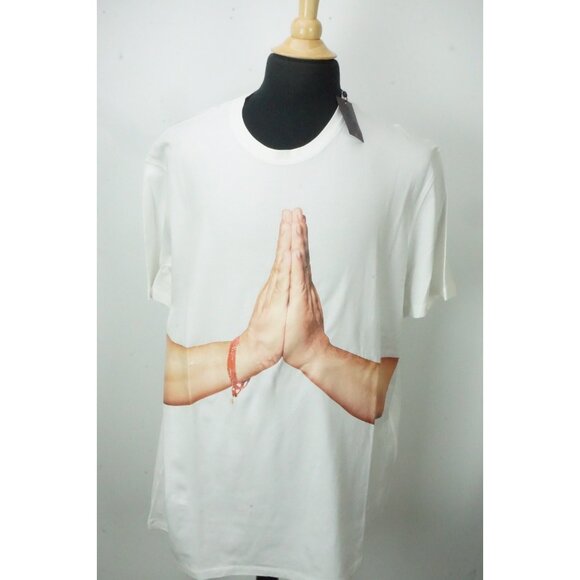 Isaia Napoli WHAT ELSE DO YOU WANT Gesture White 100% Cotton T Shirt 3XL NEW